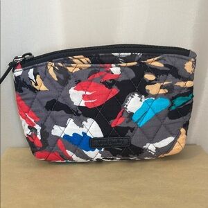 Vera Bradley Black and Gray Toiletry Bag with Artistic Design